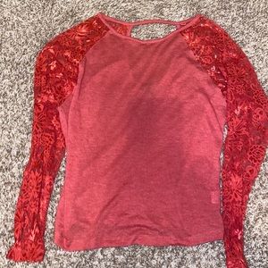 Lace Sleeve Boutique Top